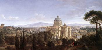 Caspar Andriaans Van Wittel : The St Peter's in Rome